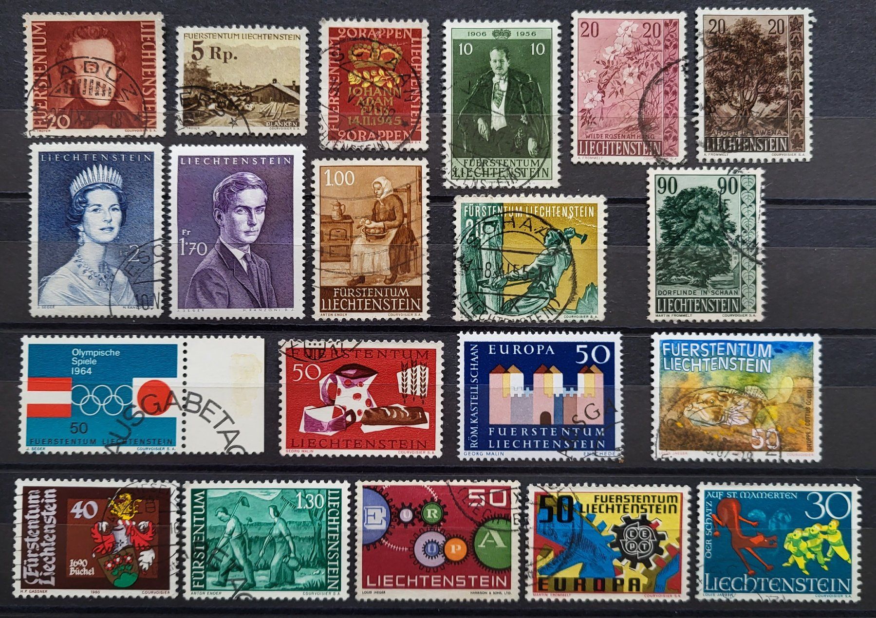 Tutti i francobolli: Liechtenstein, Lot – Usato da Castione venduto da Rx-stamps