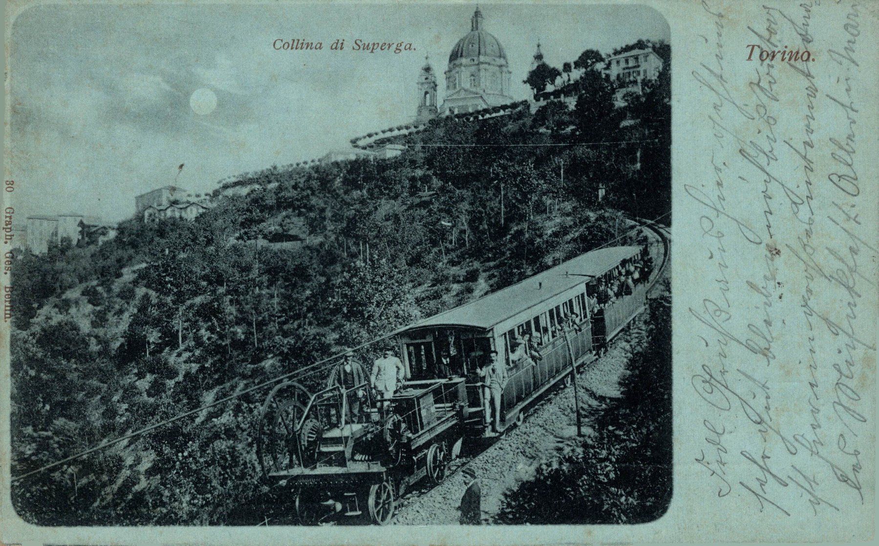 Cartoline postali: Collina di Superga. Turin – Usato da Bronschhofen venduto da Astore