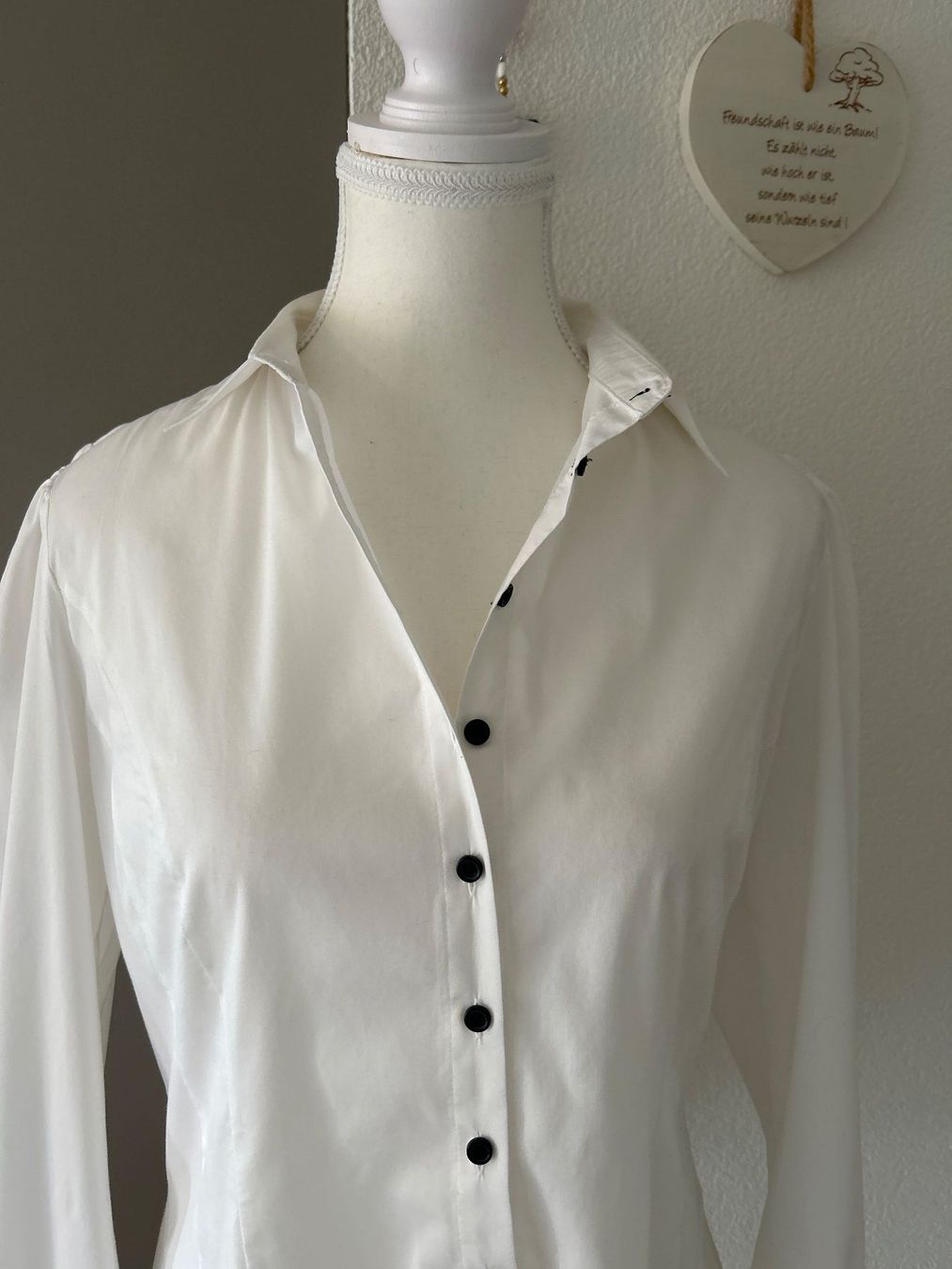 H&M Camicette: Langarmbluse weiss von H&M Gr. 40 – Usato da Brunnen venduto da Nala2929 3