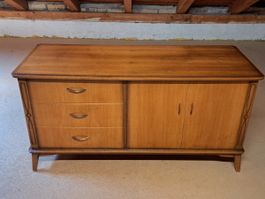 Kommode Sideboard Holz 3 Schubladen 2 Türen vintage