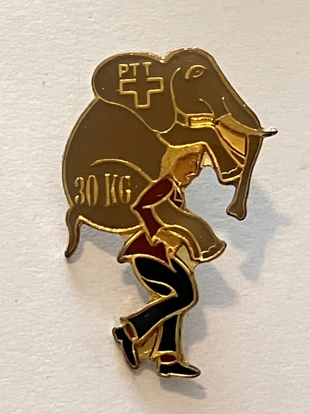 Placchette & Badge: 1 Pin PTT 30 Kilo Elefant – Usato da Basel venduto da djwwpp