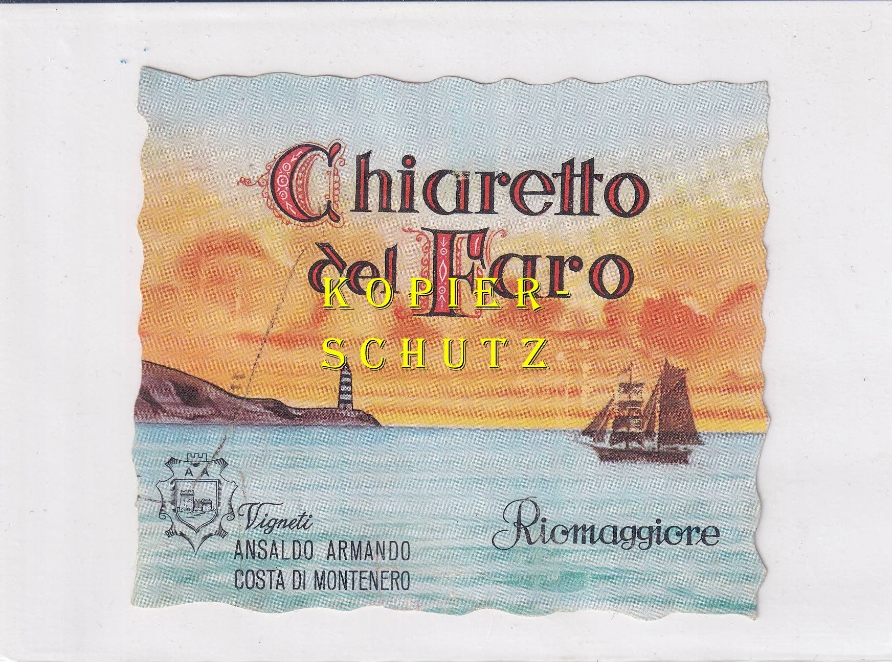 Papiere: Etikette - Chiaretto del Faro /bd – Gebraucht aus Hombrechtikon von Rudolf07
