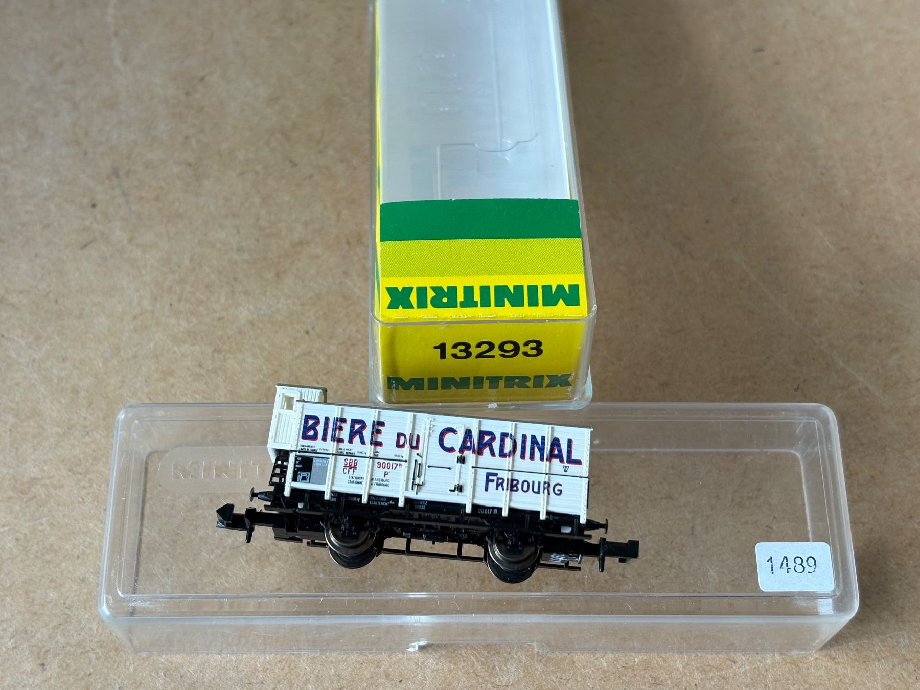 Trix : Minitrix 13293 Kuhlwagen Bier Cardinal SBB – Nuovo (secondo la descrizione) da Hauterive NE venduto da eriamch
