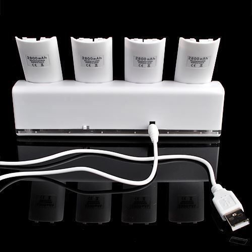 Caricabatterie: Nintendo Wii Ladestation mit 4 Akku – Nuovo (secondo la descrizione) da Thun venduto da Laoye 5