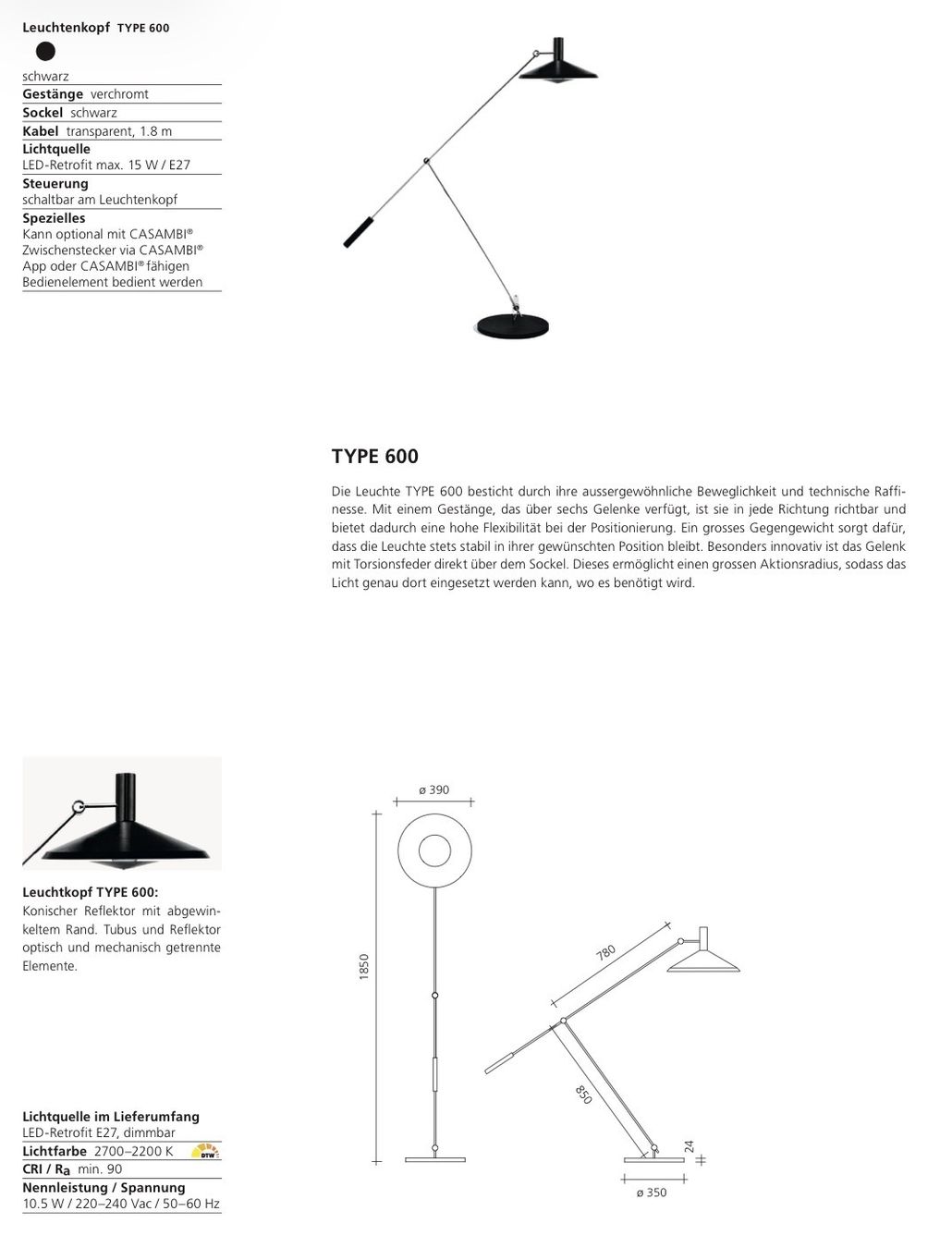 Baltensweiler Lampen: Baltensweiler Stehleuchte Type 600 – Gebraucht aus Rickenbach LU von reachthesky 2