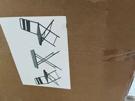 Schöne original-verpackte GARTEN-/BALKON-GARNITUR in Olivgrü