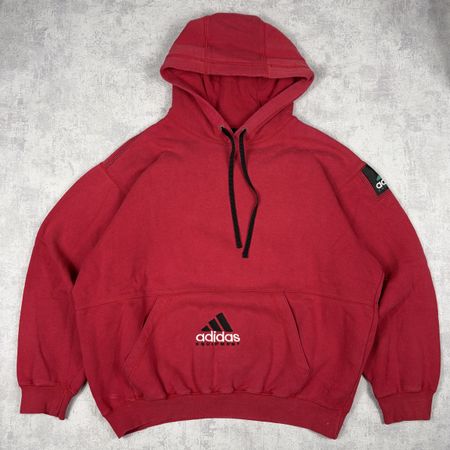 Vintage Adidas Equipment Hoodie Rouge - Taille M