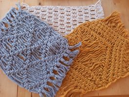 Tischsets Makrame (selbstgeknüpft)