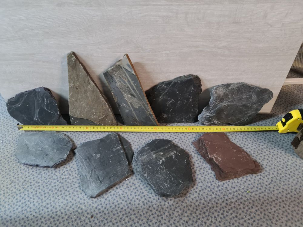 5 Kg Schiefer Schwarz - Natursteine Für Aquarium & Terrarium Dekoration