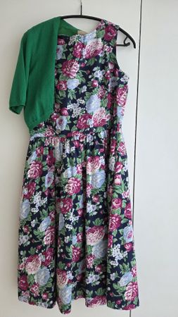 Blumiges Sommer Kleid Gr.40 & passende Jacke