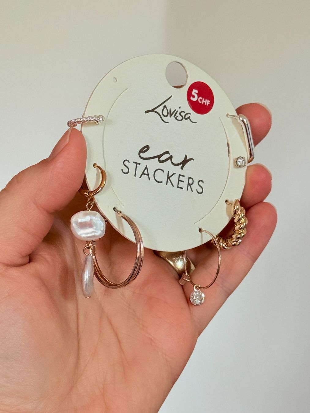 Sonstiger Schmuck: Set de boucles d'oreilles Lovisa Ear Stackers neuf – Neu und originalverpackt aus Genève von AGBERG