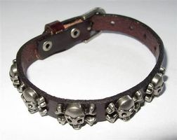 Gothic / Skull Lederarmband / Bracelet