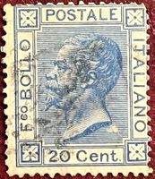 1867 Italienische Briefmarke, 20 Cent, Vittorio Emanuele II