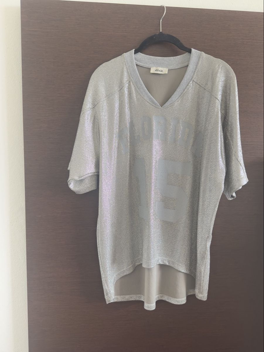 T-shirt: Dixie Glitzer-Shirt "Florida 15" Silber, Grösse U – Usato da Jonen venduto da dibbern