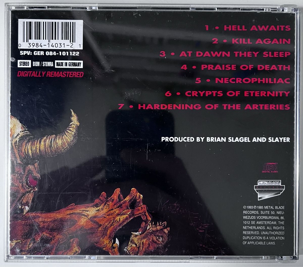 CD: Signierte Slayer Dave Lombardo signed Hell awaits – Usato da Zürich venduto da Tyler1983 3