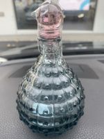 Dekorative Vintage Parfümflasche blau mit rosa Verschluss