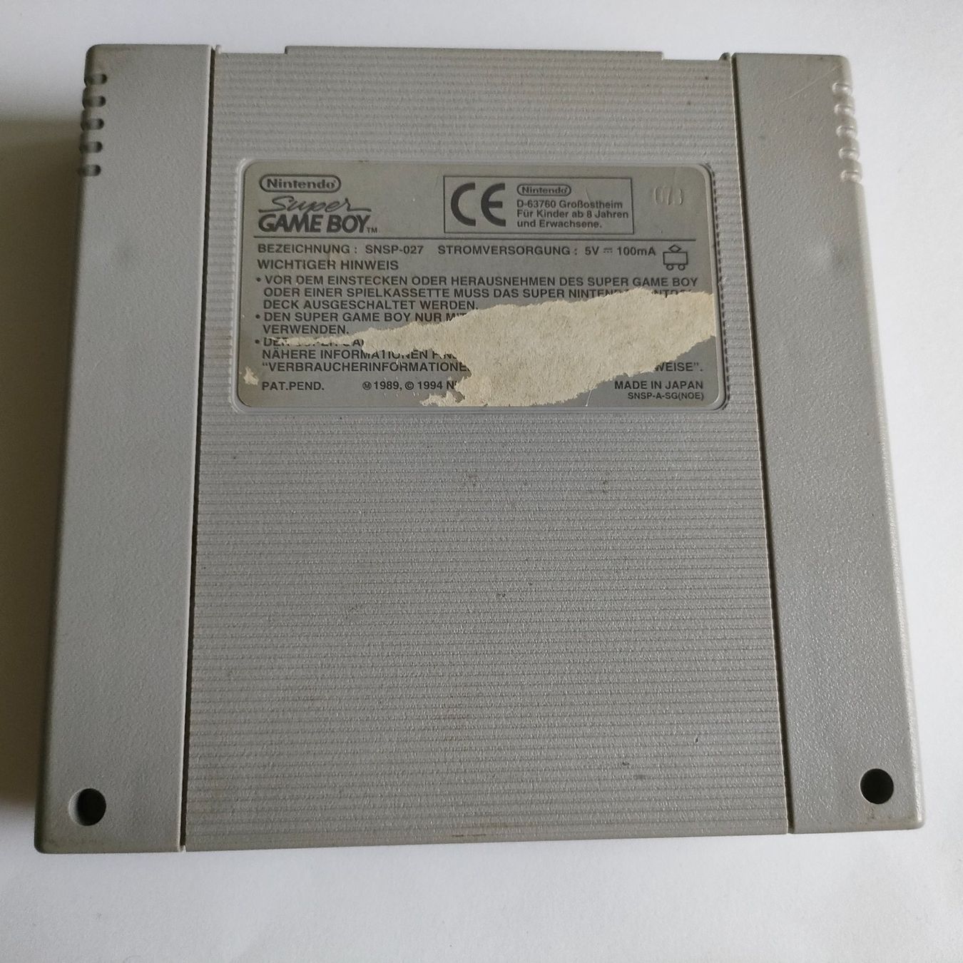 Nintendo Adapter & Kabel: Super Game Boy Adapter für SNES – Gebraucht aus Zürich von  1