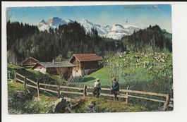 AK ca. 1920 Alphütten am Brünig Datiert 1934