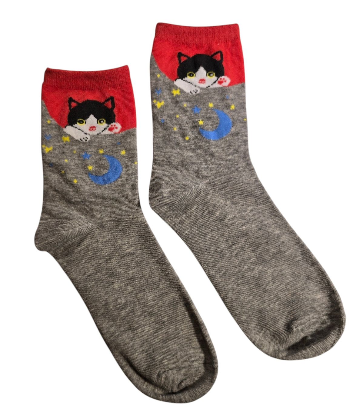 Socken Katzen / Cats / Mond / Sterne / Stars / Moon (Neu und ...