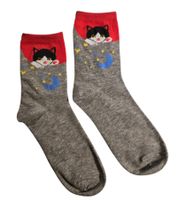 Socken Katzen / Cats / Mond / Sterne / Stars / Moon