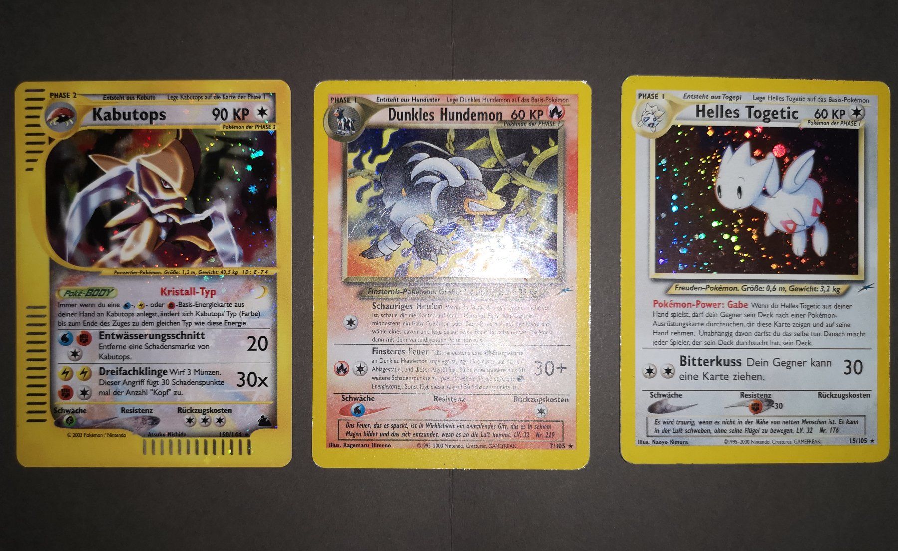 Pokémon Sammelbilder & Trading cards: Alte Pokémon Holos (DE) – Gebraucht aus Herisau von K.Saufmann