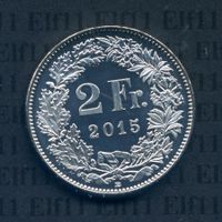 CHF___2.00 2015 stgl * nigelnagelneu! 2 Franken