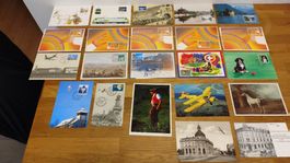 Ansichtskarte mit Briefmarke 22 Stück