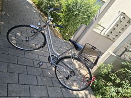 Damenvelo Kristall silber mit Korb gute Fahrtüchtigkeit