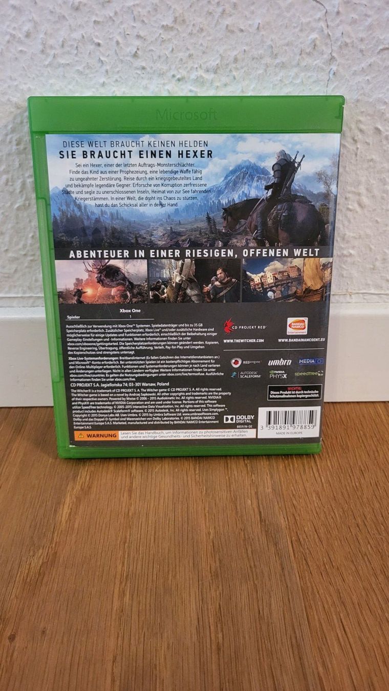 Microsoft Spiele: Xbox One - The Witcher 3: Wild Hunt – Gebraucht aus Münsingen von DigitaleSpielecke 1