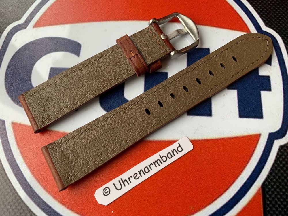 Bracciali & Braccialetti: 20mm Lederarmband braun, Top Qualität – Nuovo e nell'imballaggio originale da Courlevon venduto da Uhrenarmband 4