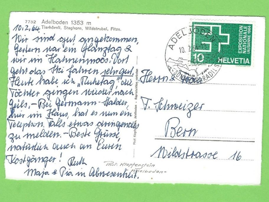 Cartoline postali: Adelboden – Nuovo (secondo la descrizione) da Zürich venduto da t24_de 1
