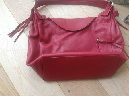 Leder Handtasche rot wie neu