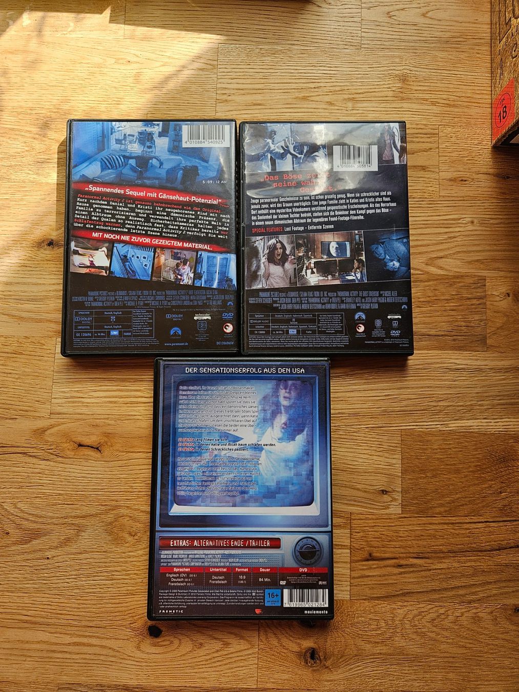 Tutti i DVDs: Paranormal  Acivity 1-3 – Usato da Blankenburg venduto da kat_hx7f 1