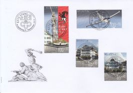 97-100  FDC mit 4 einzelnen Vollstempeln Stans 6.9.12