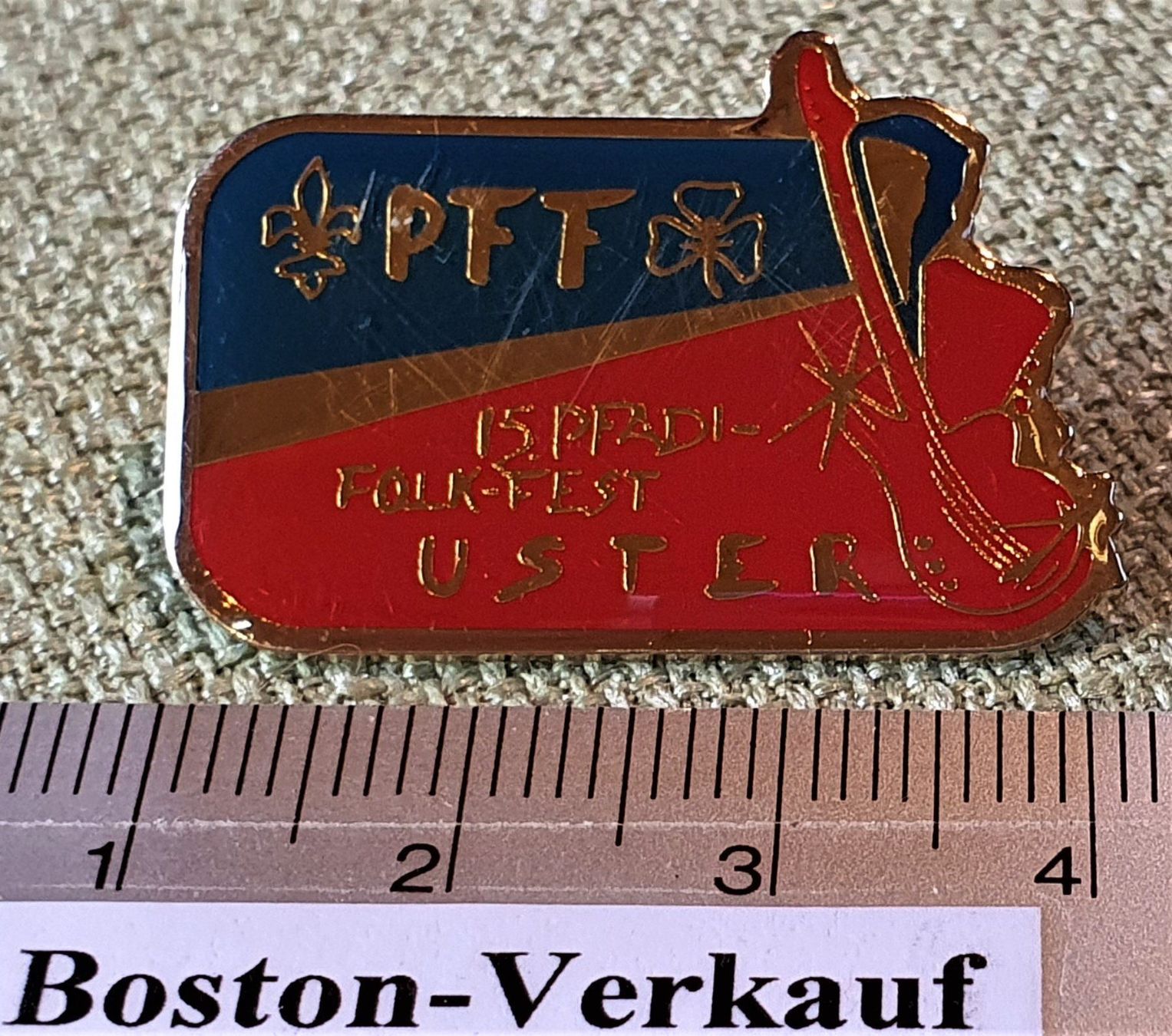 Plaketten & Abzeichen: C816 - Pin 15. Pfadi Fest Uster Schweiz – Gebraucht aus Reinach BL von Boston-Verkauf 1
