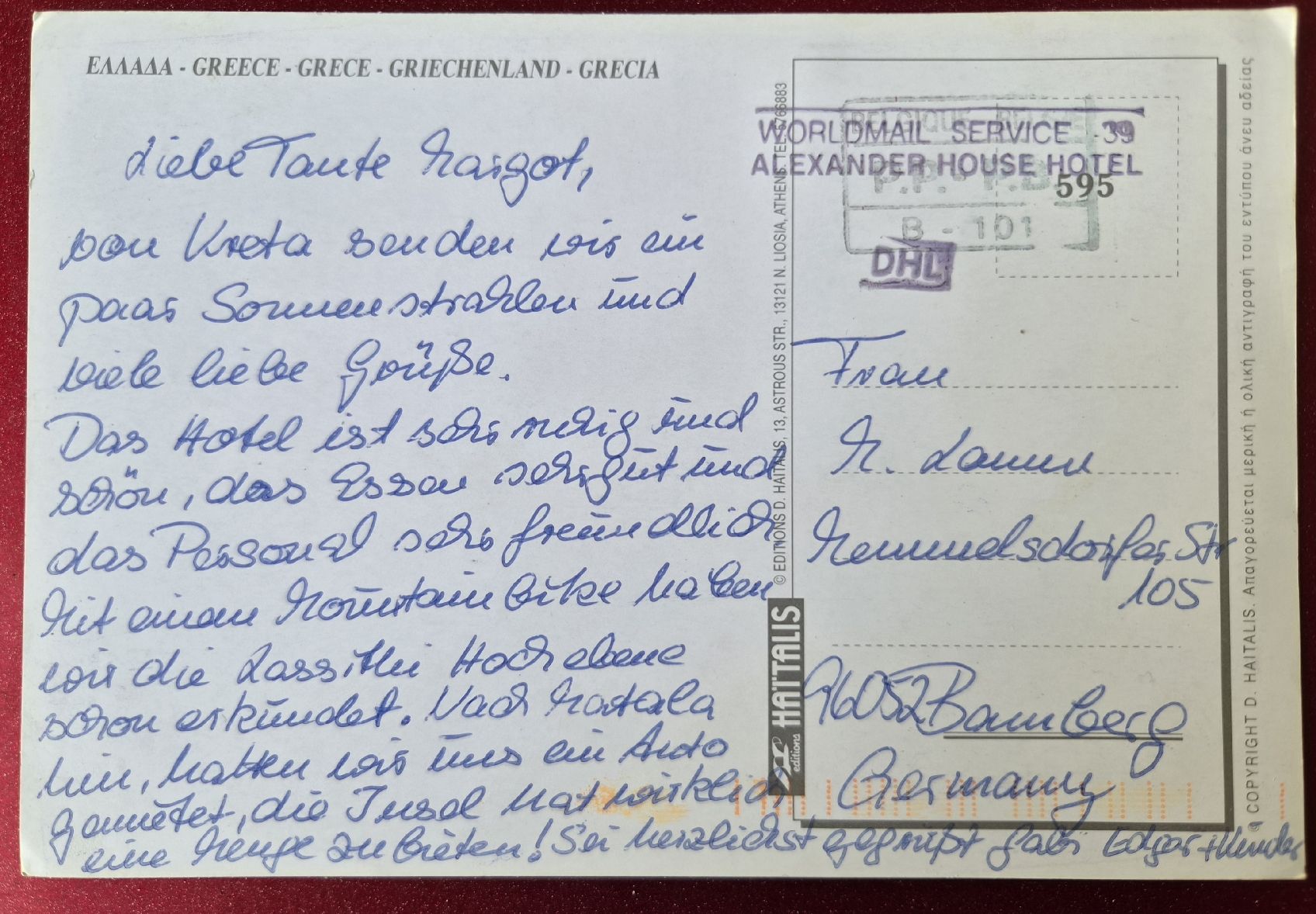 Cartoline postali: Kreta Agia Pelagia 1989 – Usato da Melchnau venduto da Arthurius 1
