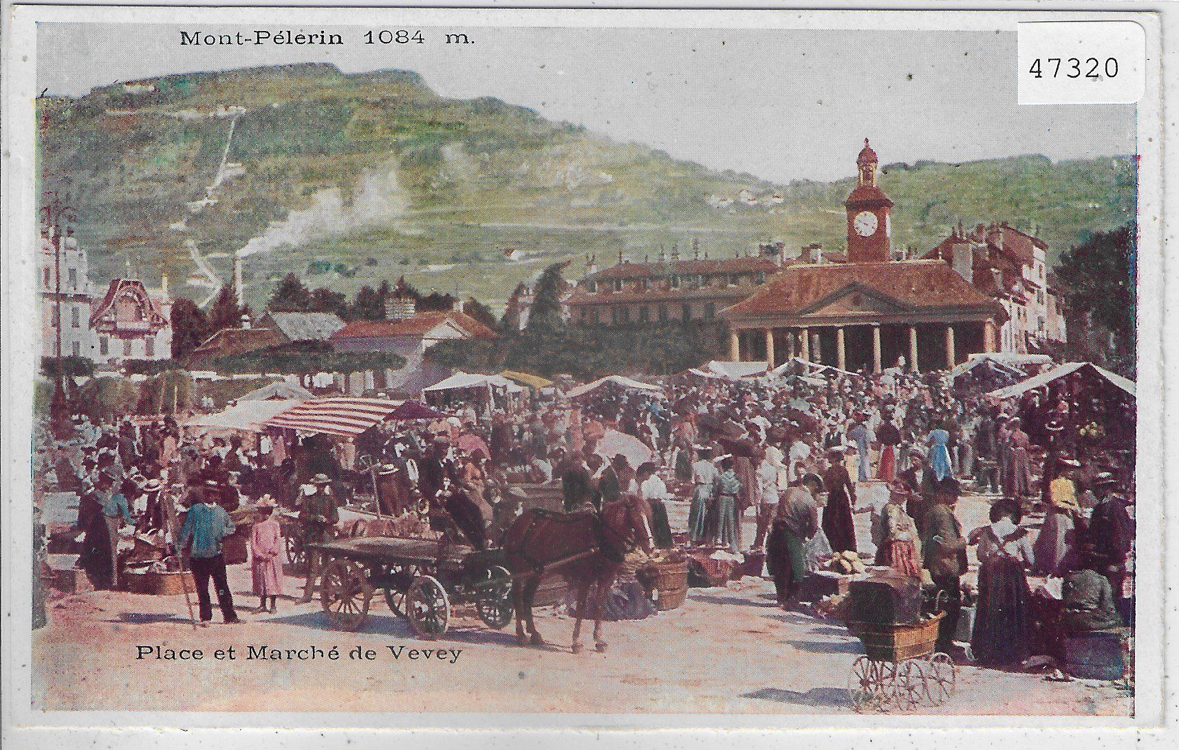 Cartoline postali: Place et marche de Vevey - animee – Usato da Ettingen venduto da Kartenplanet