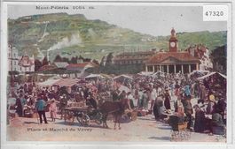 Place et marche de Vevey - animee