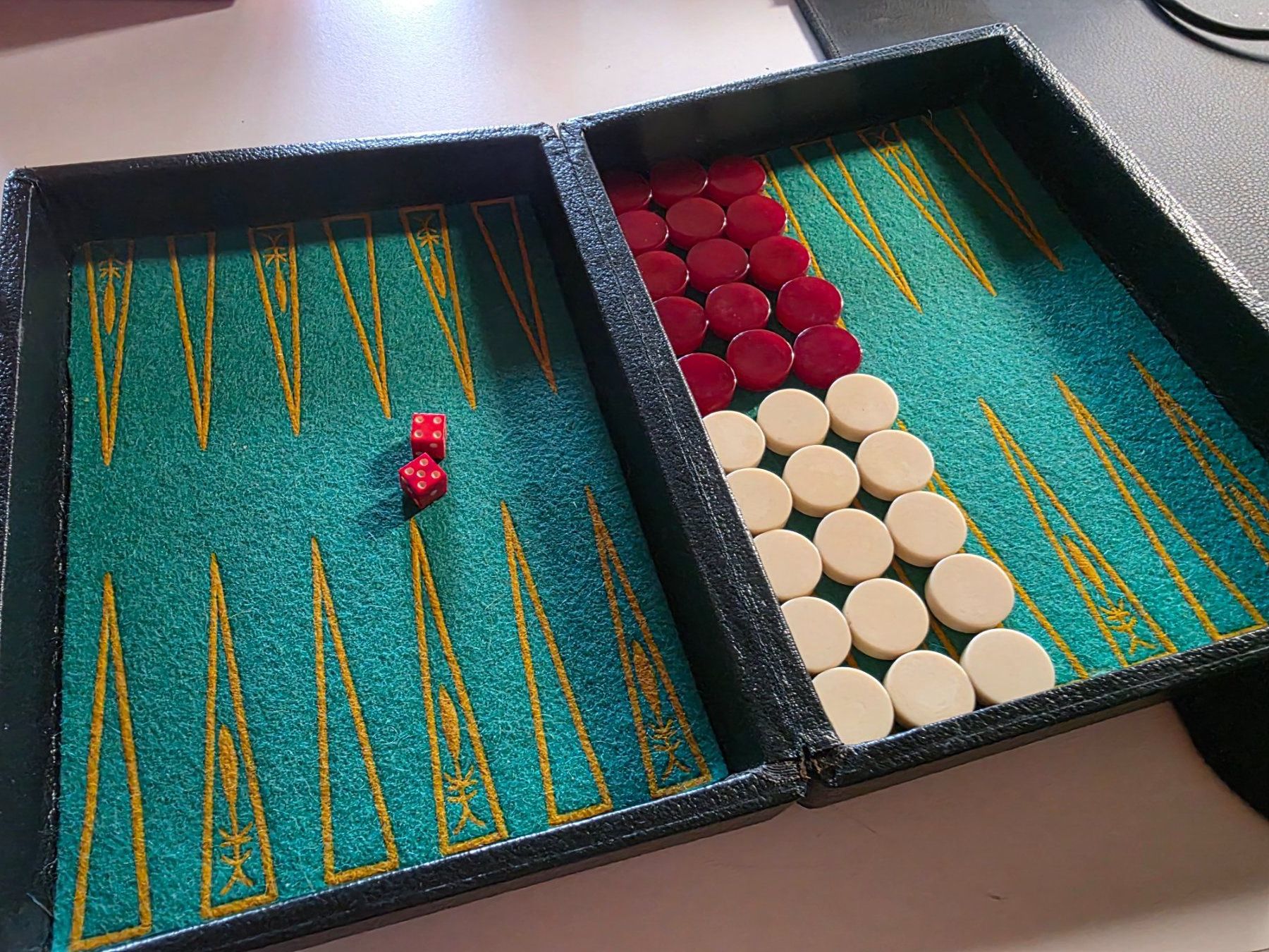 Giochi: vintage Backgammon Koffer Spiel – Usato da Walterswil BE venduto da Lonitti
