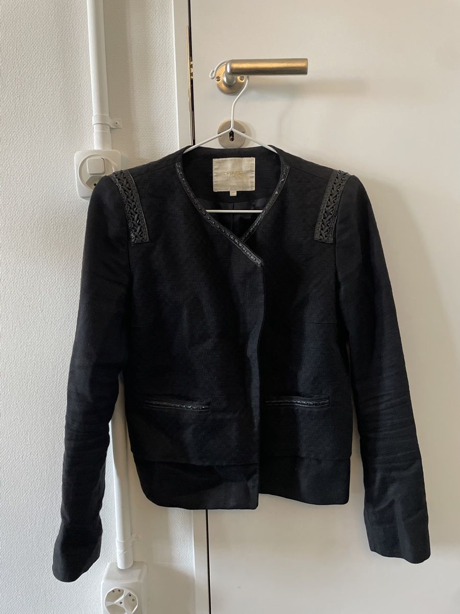 Maje Giacche: Maje Paris Black Blazer Jacket sz 38 – Usato da Zürich venduto da a.bertogg
