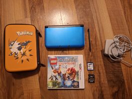 Nintendo 3DS XL Blau komplettes Set