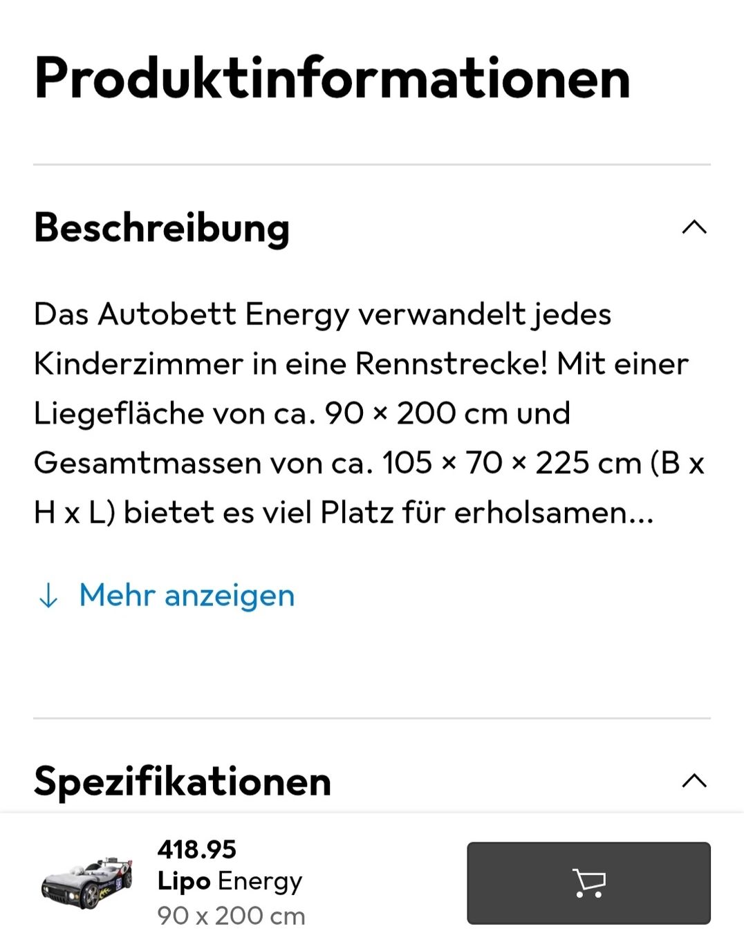 Letti: Kinderbett Rennauto – Usato da Winterthur venduto da Rubinof 8