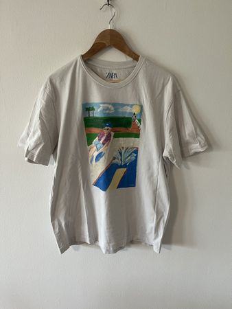 T-Shirt Zara WES XL blanc 