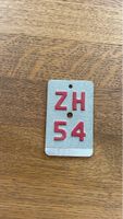 Velonummernschild ZH 54