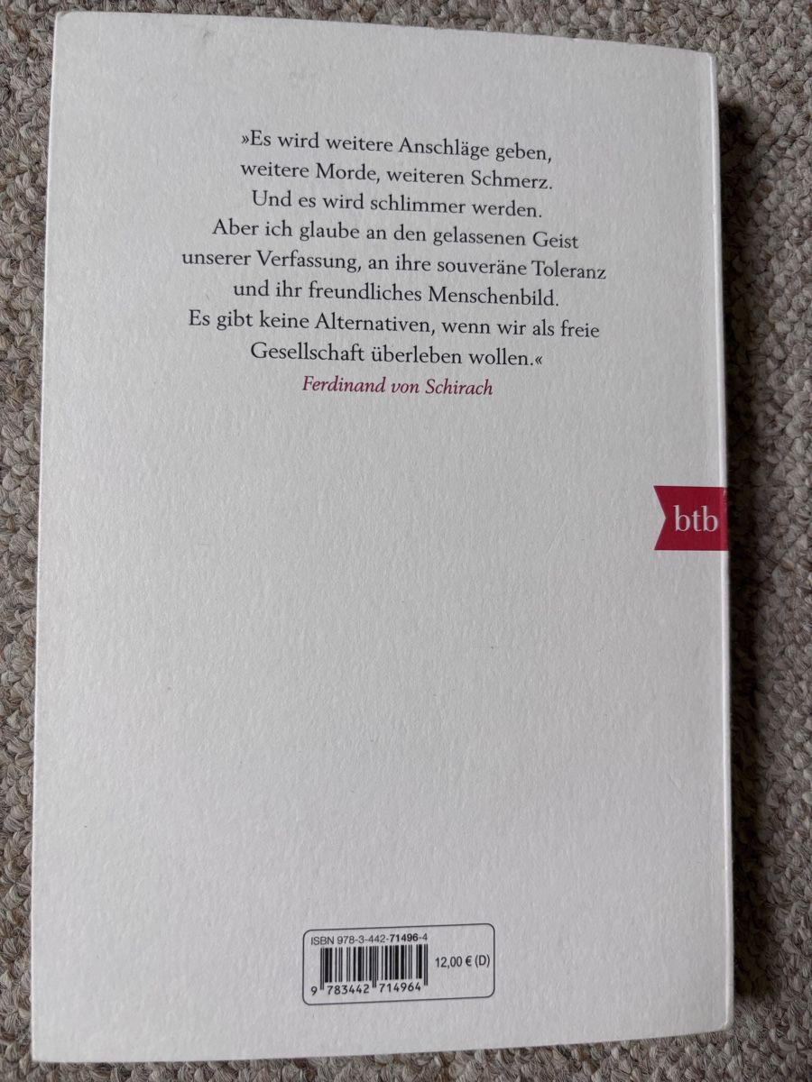 Libri: Ferdinand von Schirach TERROR Ein Theaterstck und eine Rede – Nuovo (secondo la descrizione) da Zumikon venduto da SaBaRo 1