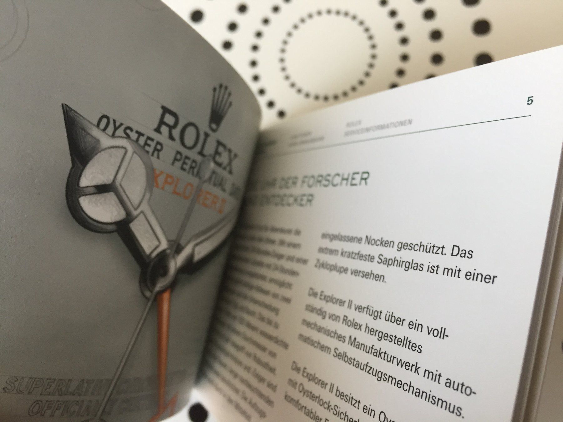 Documenti: ROLEX EXPLORER II - OPERATING INSTRUCTIONS - DE - NEW !!! – Nuovo (secondo la descrizione) da Epalinges venduto da dream-watch 2