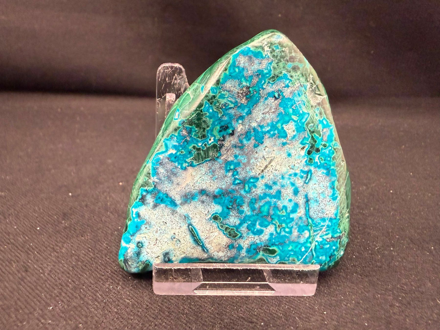 Minéraux & Lithothérapie: Malachit und Chrysocolla poliert – D'occasion à Schinznach Bad par Demerald 3