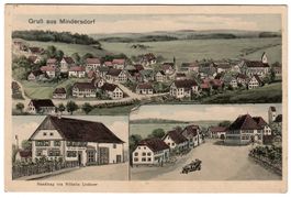 Dreibildkarte 'Gruss aus Mindersdorf '