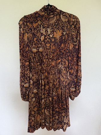 ULLA JOHNSON Wilhemina gathered printed stretch-jersey mini 