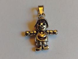 Silber Anhänger 925 Knabe mit bewegliche Arme/Beine